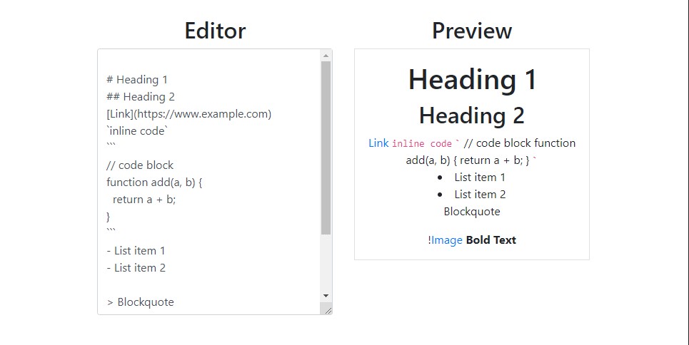 Markdown Previewer