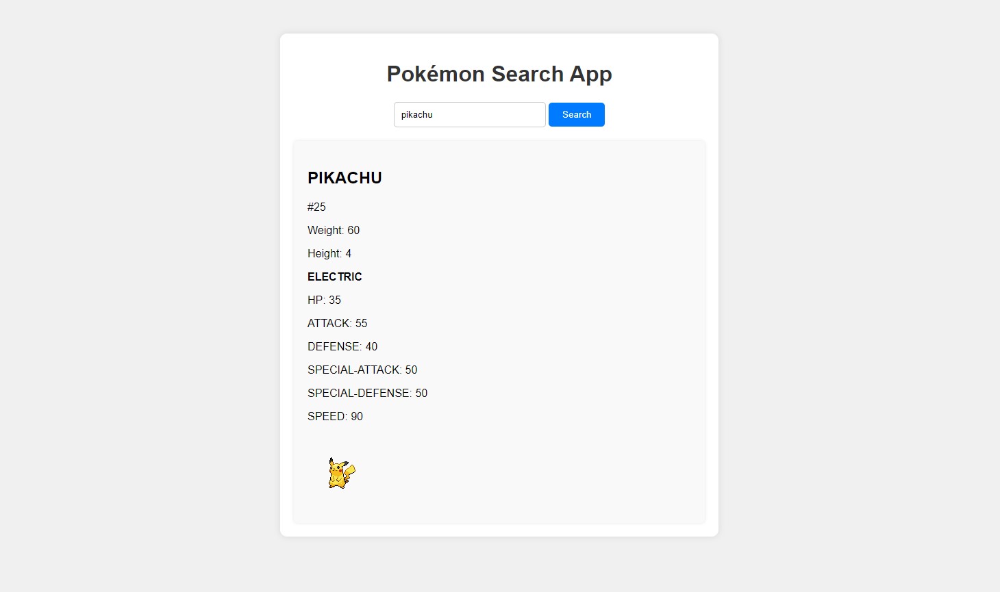 Pokemon Search App Image